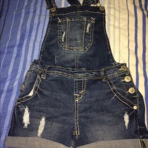 Wallflower Jean bib shorts